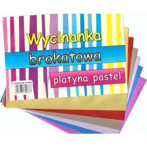 Wycinanka A4/6 Cormoran Brokatowa-pastelowa Platyna